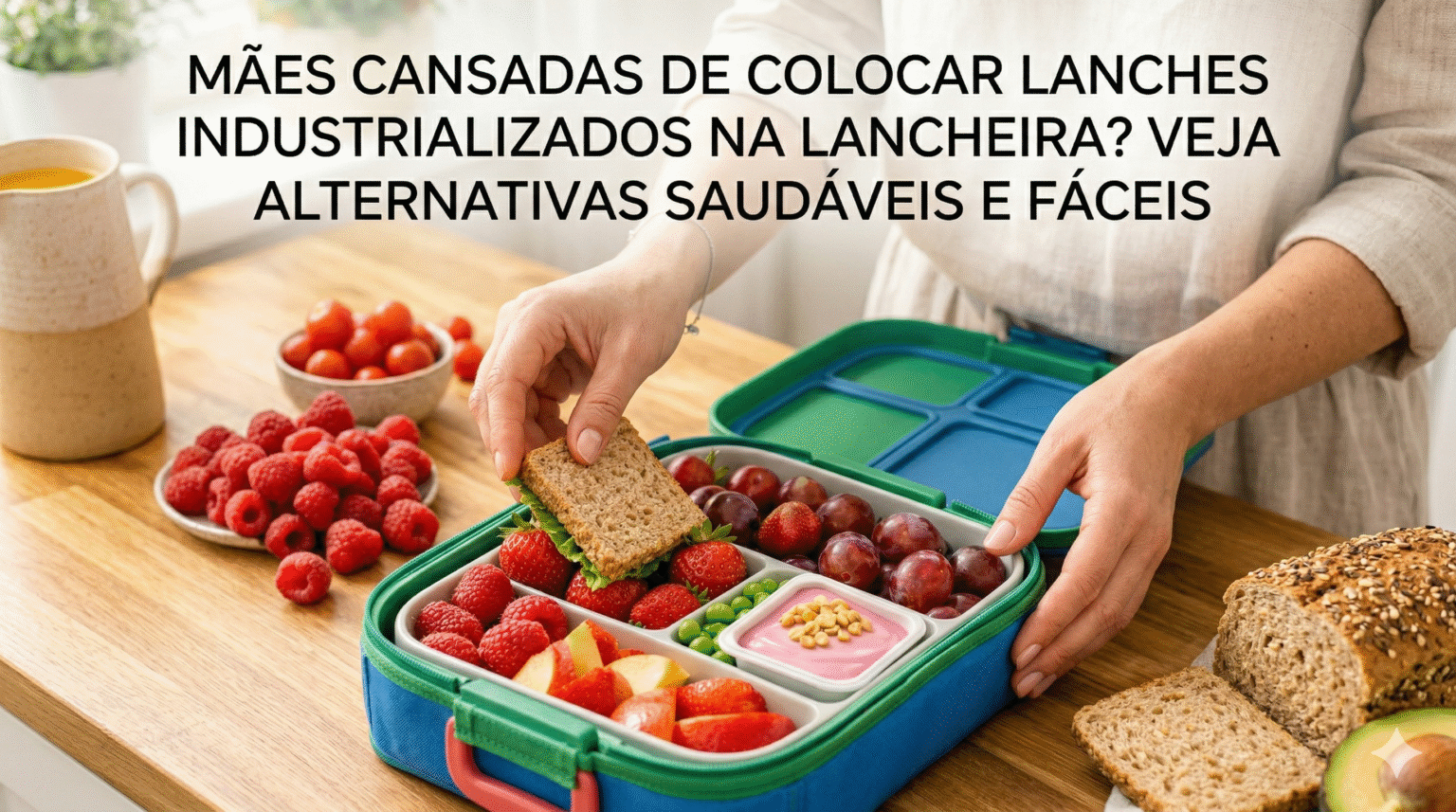 Mães cansadas de colocar lanches industrializados na lancheira? Veja ...